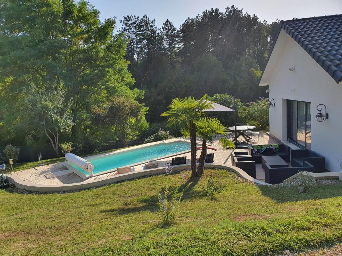 Sainte-Foy-de-Longas Maison De Vacances Contemporaine, Plein Perigord Pourpre מראה חיצוני תמונה